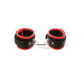 Adam & Eve SCARLET COUTURE BONDAGE CUFFS - Black/Red - Naughty by Nature Adult Store