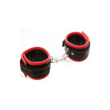 Adam & Eve SCARLET COUTURE BONDAGE CUFFS - Black/Red - Naughty by Nature Adult Store
