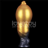 Aerosx 10 Inch Dual Density Inflatable Dildo Gold Blue 33 Cm Inflatable Fantasy Experience - DONGS
