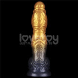 Aerosx 10 Inch Dual Density Inflatable Dildo Gold Blue 33 Cm Inflatable Fantasy Experience - DONGS