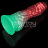 Aerosx 8 Inch Dual Density Inflatable Dildo - Red/Green 28 cm - DONGS