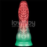 Aerosx 8 Inch Dual Density Inflatable Dildo - Red/Green 28 cm - DONGS