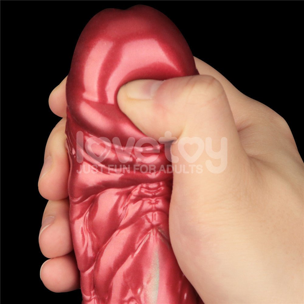 Aerosx 8 Inch Dual Density Inflatable Dildo - Red/Green 28 cm - DONGS