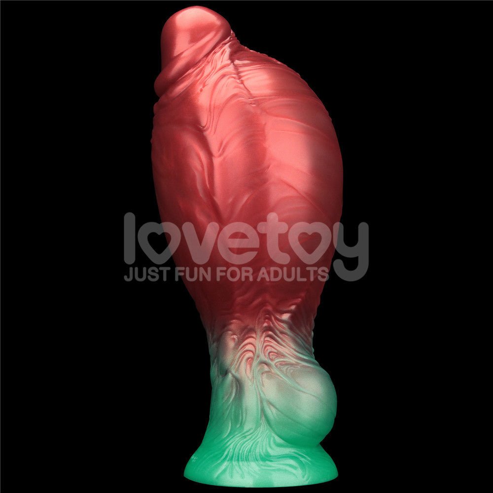 Aerosx 8 Inch Dual Density Inflatable Dildo - Red/Green 28 cm - DONGS