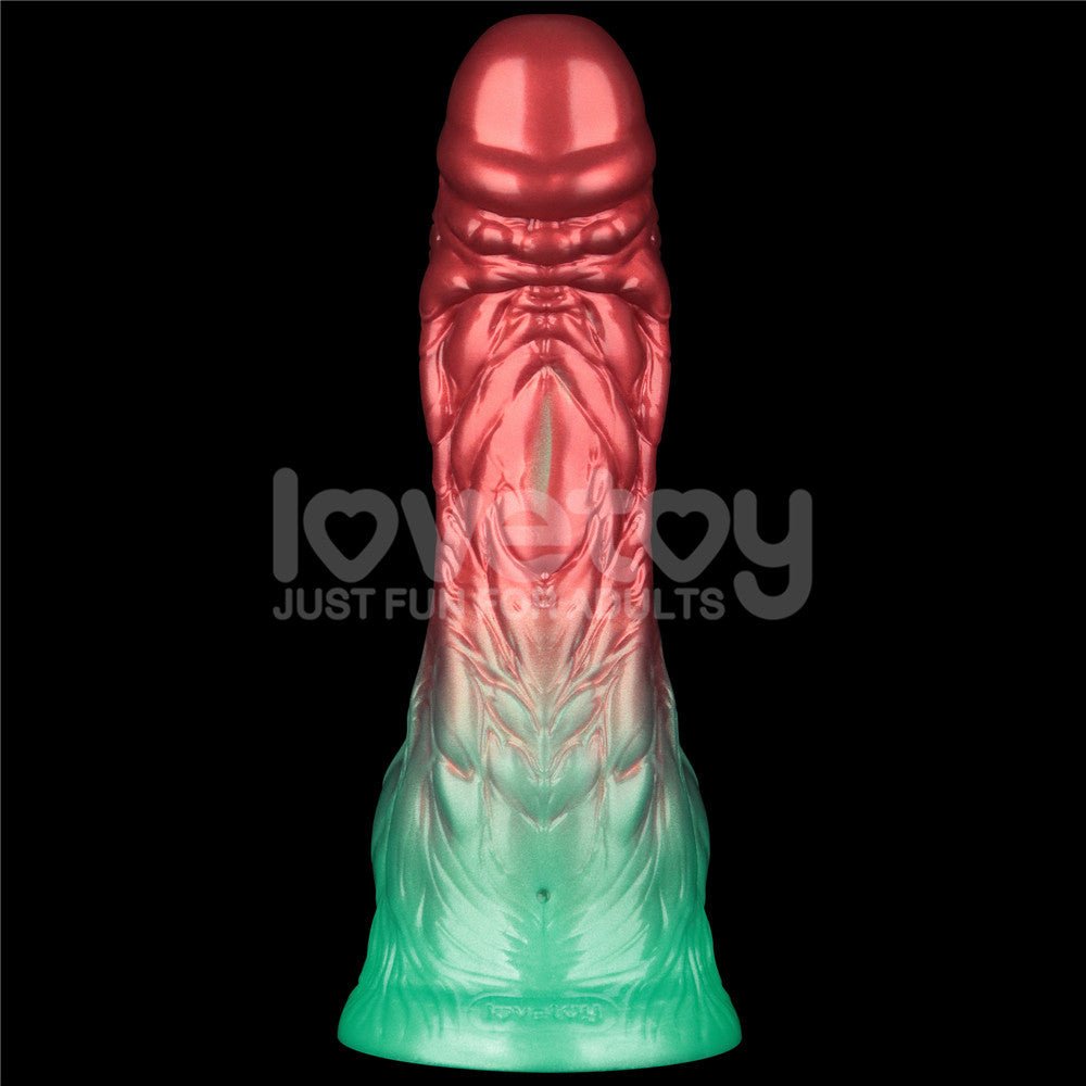 Aerosx 8 Inch Dual Density Inflatable Dildo - Red/Green 28 cm - DONGS