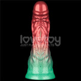 Aerosx 8 Inch Dual Density Inflatable Dildo - Red/Green 28 cm - DONGS