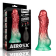 Aerosx 8 Inch Dual Density Inflatable Dildo - Red/Green 28 cm - DONGS