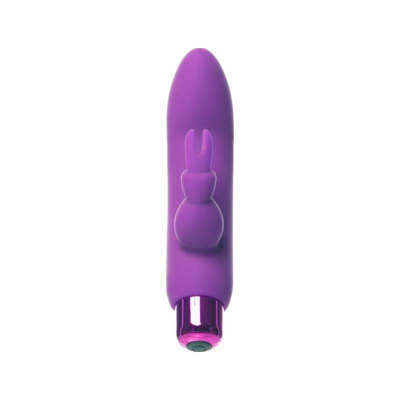 Alices Bunny Rechargeable Bullet w Rabbit Sleeve Purple - Adult Toys