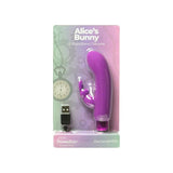 Alices Bunny Rechargeable Bullet w Rabbit Sleeve Purple - Adult Toys