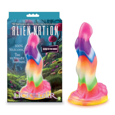 Alien Nation - Lick Of The Lair - Glow in Dark Rainbow 17.8 cm Fantasy Dong - DONGS