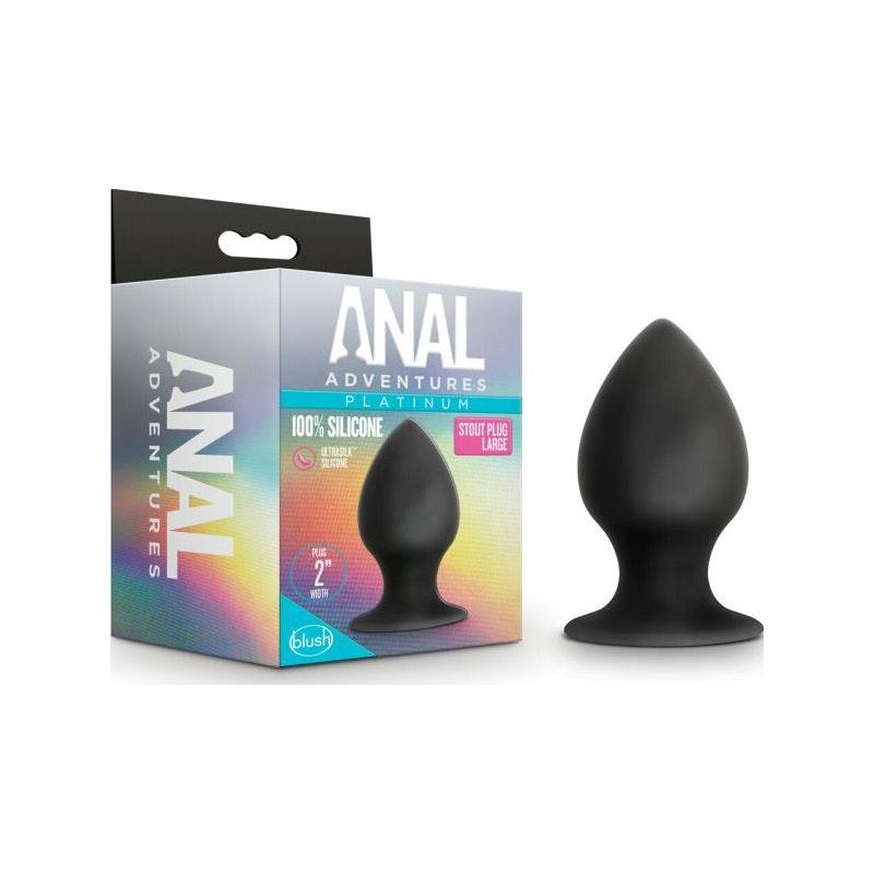 Anal Adventures Platinum Silicone Anal Stout Plug Large - Adult Toys