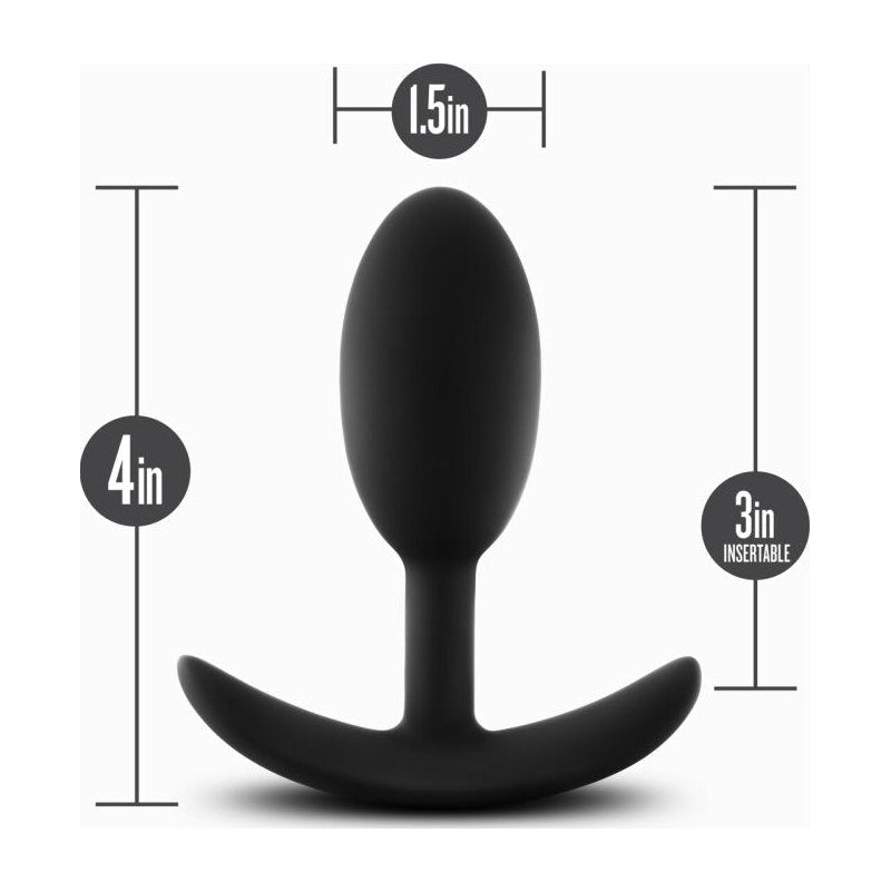 Anal Adventures Platinum Silicone Vibra Slim Plug Medium - Adult Toys