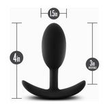 Anal Adventures Platinum Silicone Vibra Slim Plug Medium - Adult Toys