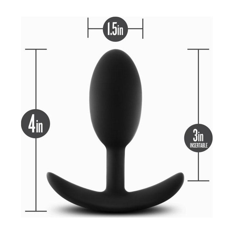 Anal Adventures Platinum Silicone Vibra Slim Plug Medium - Adult Toys