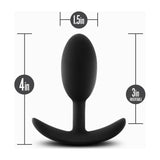 Anal Adventures Platinum Silicone Vibra Slim Plug Medium - Adult Toys