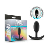Anal Adventures Platinum Silicone Vibra Slim Plug Medium - Adult Toys