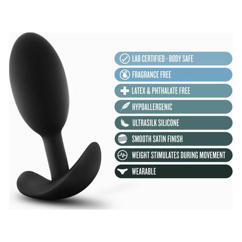 Anal Adventures Platinum Silicone Vibra Slim Plug Medium - Naughty by Nature Adult Store