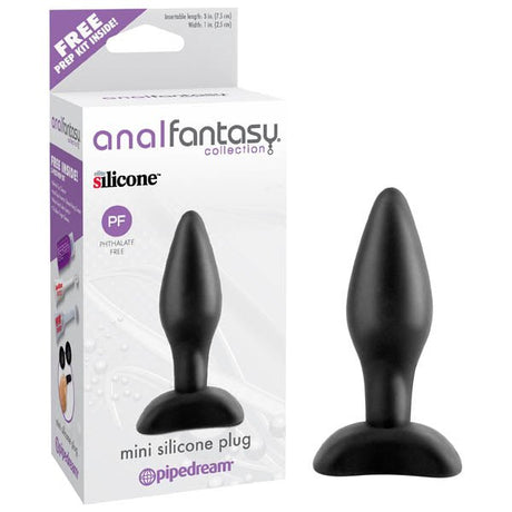 Anal Fantasy Collection Mini Silicone Plug - Black (3'') - ANAL TOYS