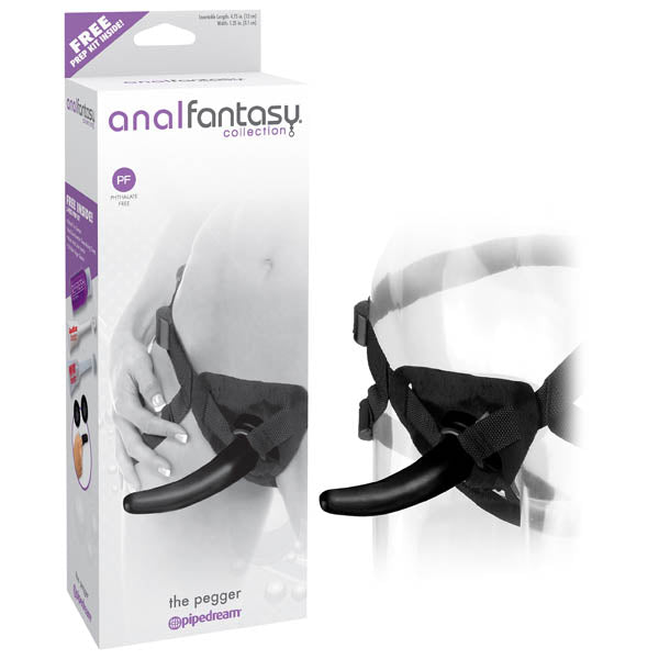 Anal Fantasy Collection The Pegger - Black 12 cm (4.75'') Strap - On - STRAP - ONS