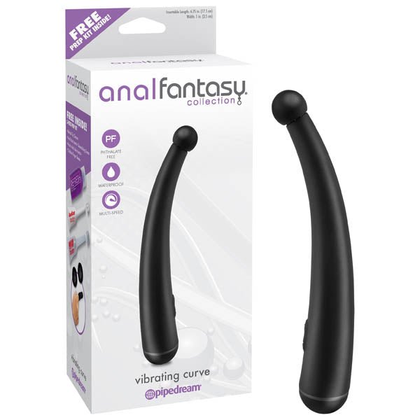 Anal Fantasy Collection Vibrating Curve - Black (6.75'') - ANAL TOYS