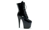 Ankle Boots w Inner Zipper Black 7in - Lingerie