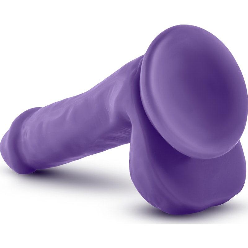 Au Naturel Bold Delight 6in Dildo Purple - Adult Toys