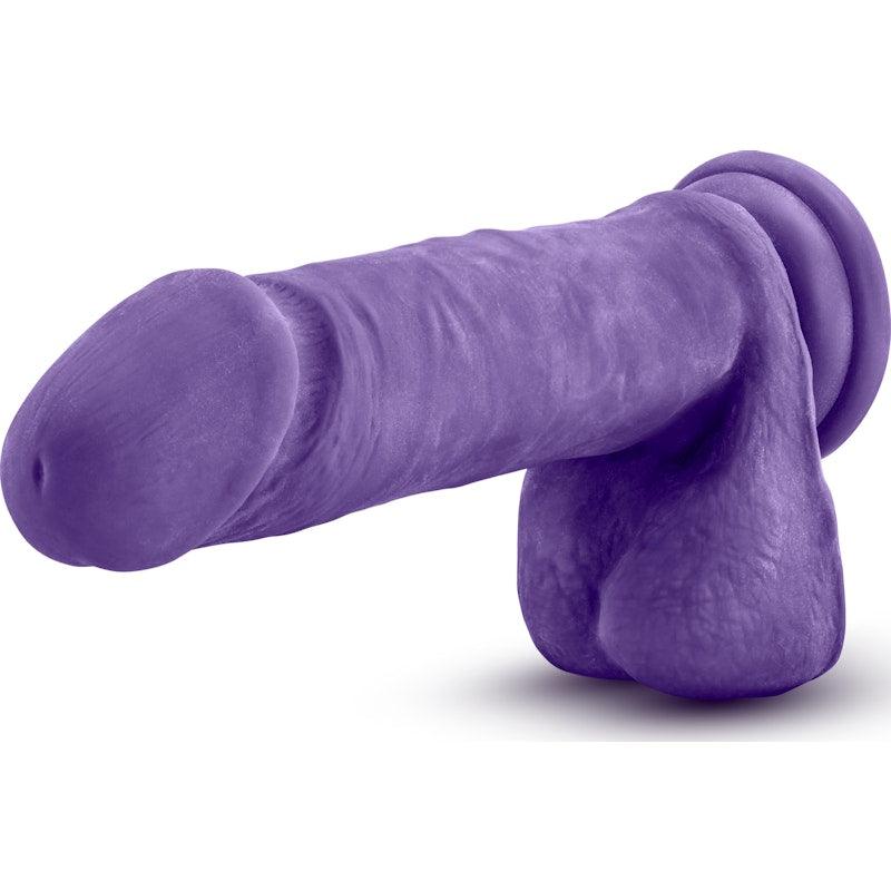 Au Naturel Bold Hero 8in Dildo Purple - Adult Toys