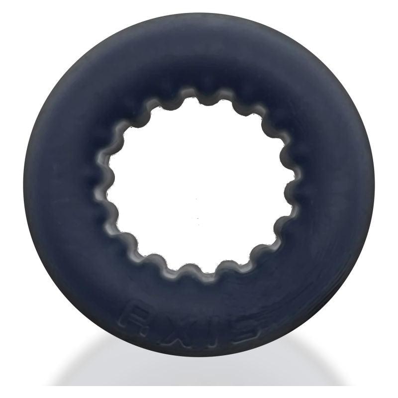 Axis Rib Griphold Cockring Black Ice - Adult Toys