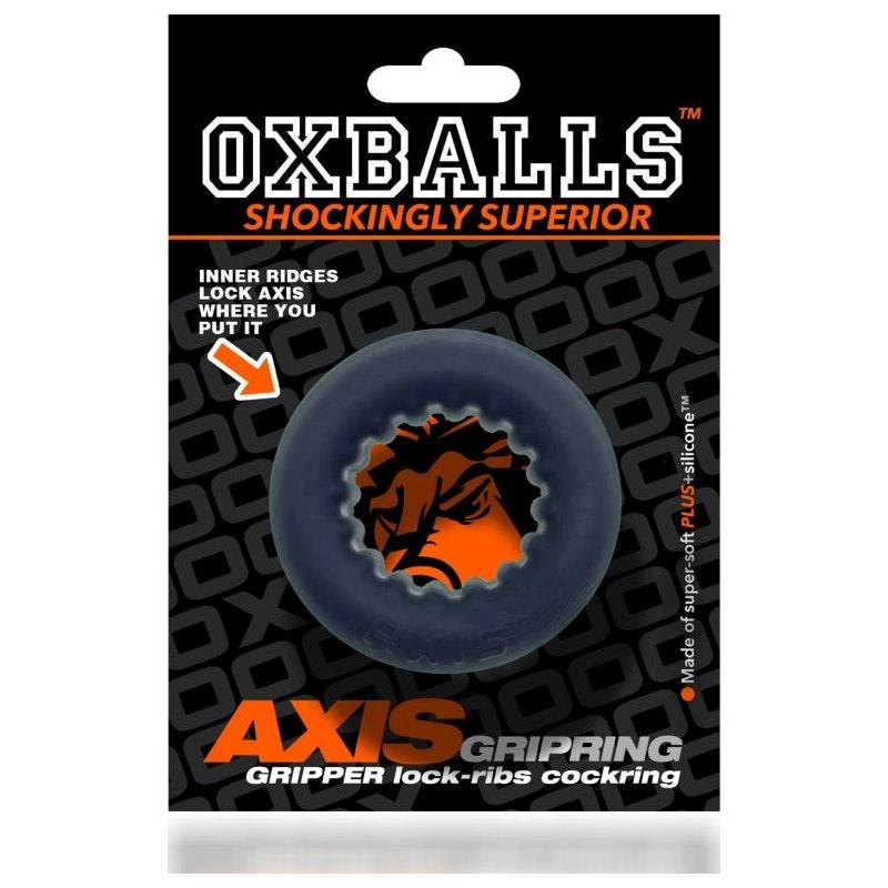 Axis Rib Griphold Cockring Black Ice - Adult Toys