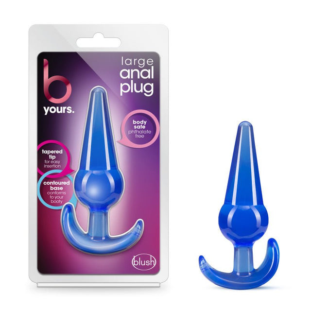 B Yours Large Anal Plug - Blue 12.2 cm Butt Plug - Anal Toys