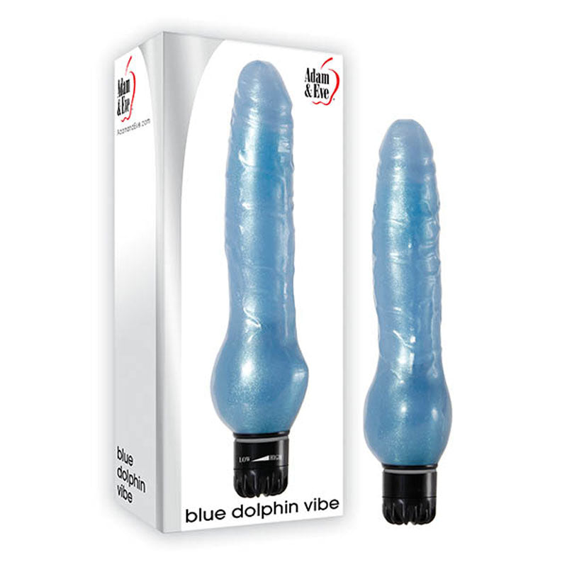 Adam & Eve Blue Dolphin Vibe - Blue 21.6 cm (8.5'') Vibrator - Naughty by Nature Adult Store