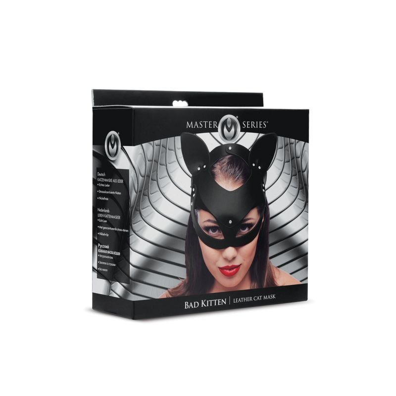 Bad Kitten Leather Cat Mask - Adult Toys