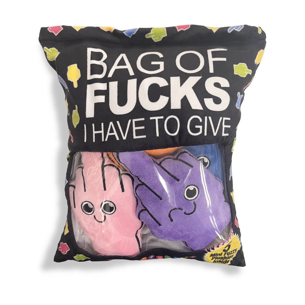 Bag Of Fucks I Have To Give - Mini Fuzzy FU Plushy Pillows - Set of 5 - NOVELTIES