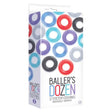 Baller's Dozen - Smooth - Individually Wrapped Cock Rings - Pack of 12 - COCK RINGS