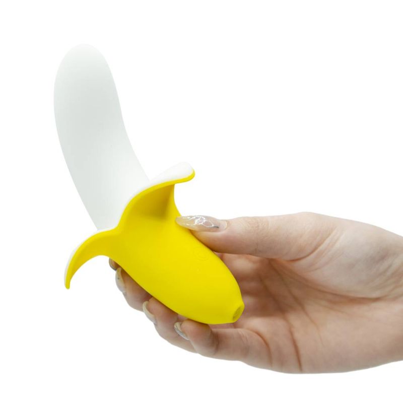 Banana Bliss 13cm Silicone Slimline Vibrator Massager - Adult Toys
