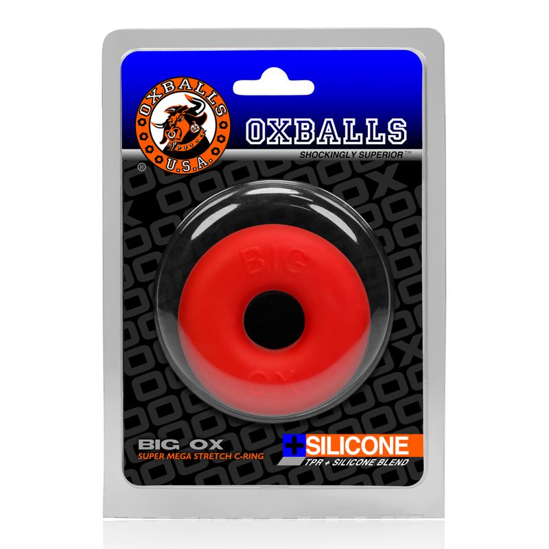 Big Ox Cockring Red Ice - Adult Toys