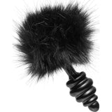 Black Bunny Tail Anal Plug - Adult Toys
