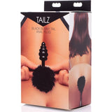 Black Bunny Tail Anal Plug - Adult Toys