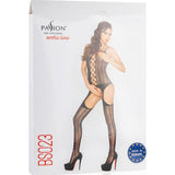 Bodystocking Fishnet With Open Cleavage BLK - Lingerie