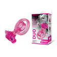 Bodywand Rechargeable Duo Ring with Clit Tickler - Pink USB Rechargeable Vibrating Cock Ring - COCK RINGS