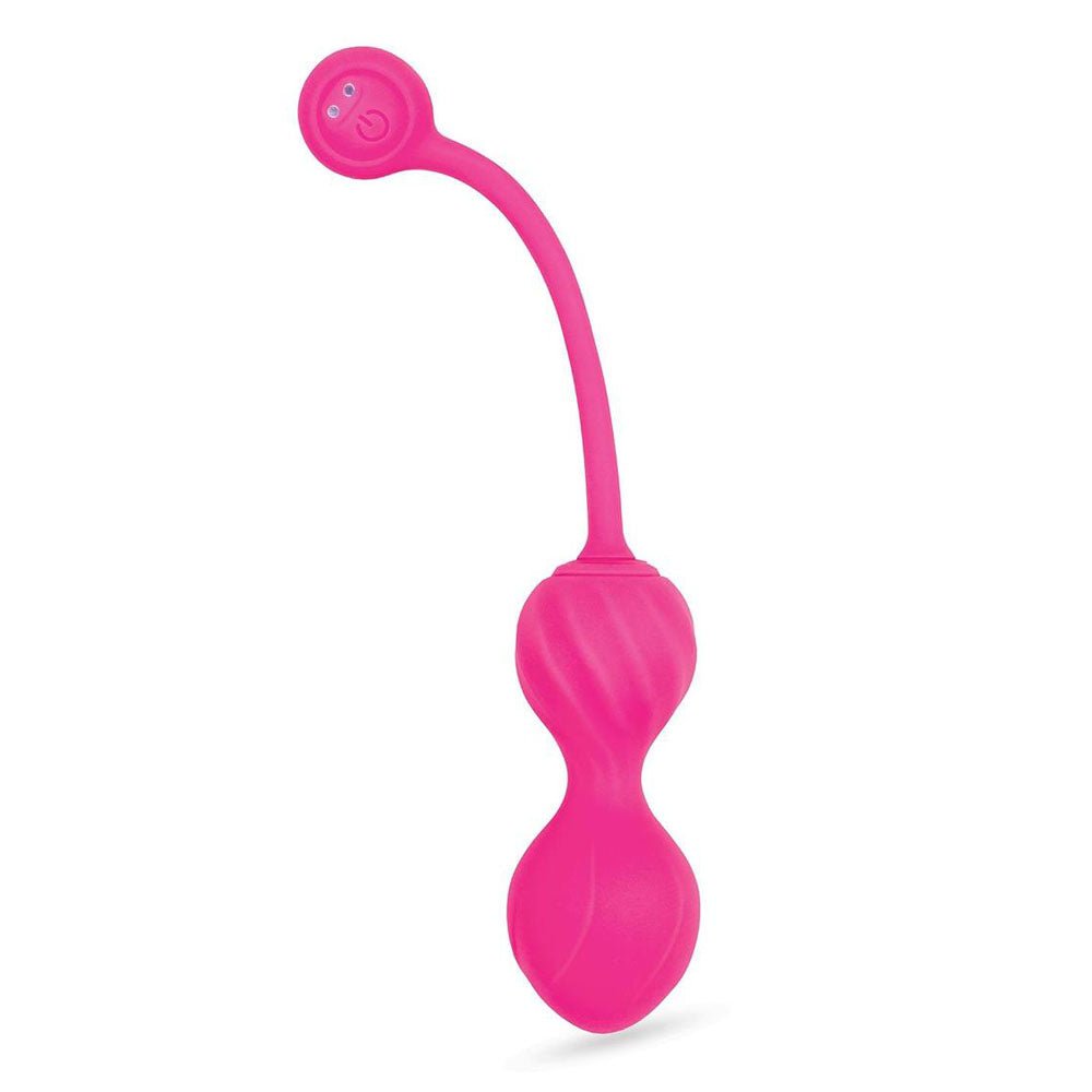 Bodywand Squeeze Remote - Control Pelvic Floor Trainer - Pink USB Rechargeable Weighted Kegel Balls with Remote - KEGEL TOYS