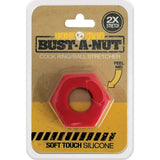 Boneyard Bust a Nut Cockring – Red Soft Silicone Nut - Shaped Ring - Adult Toys