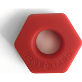 Boneyard Bust a Nut Cockring – Red Soft Silicone Nut - Shaped Ring - Adult Toys