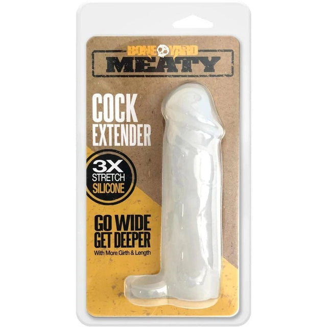 Boneyard Meaty Cock Extender - Clear Penis Extender Sleeve - SLEEVES