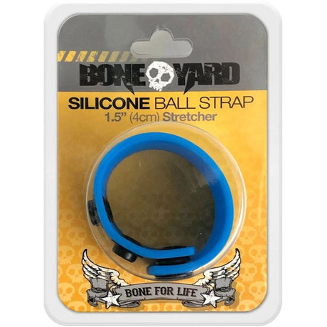 Boneyard Silicone Ball Strap Blue - 3 - Snap 4 cm Adjustable - COCK RINGS