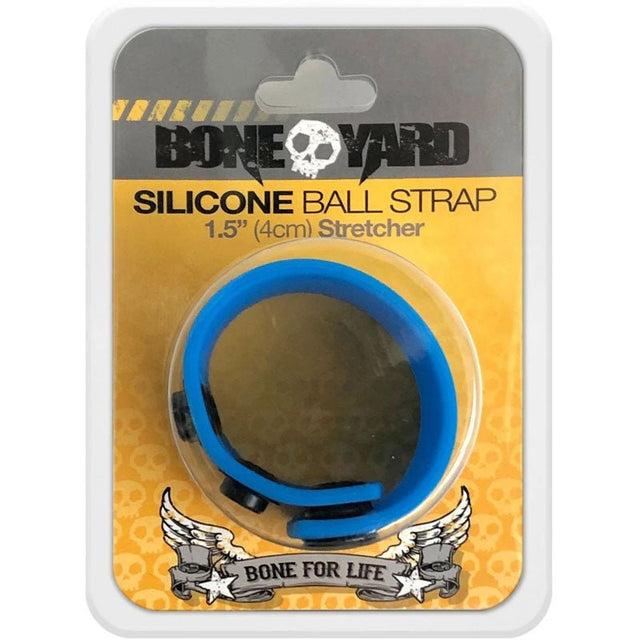 Boneyard Silicone Ball Strap Blue - 3 - Snap 4 cm Adjustable - COCK RINGS