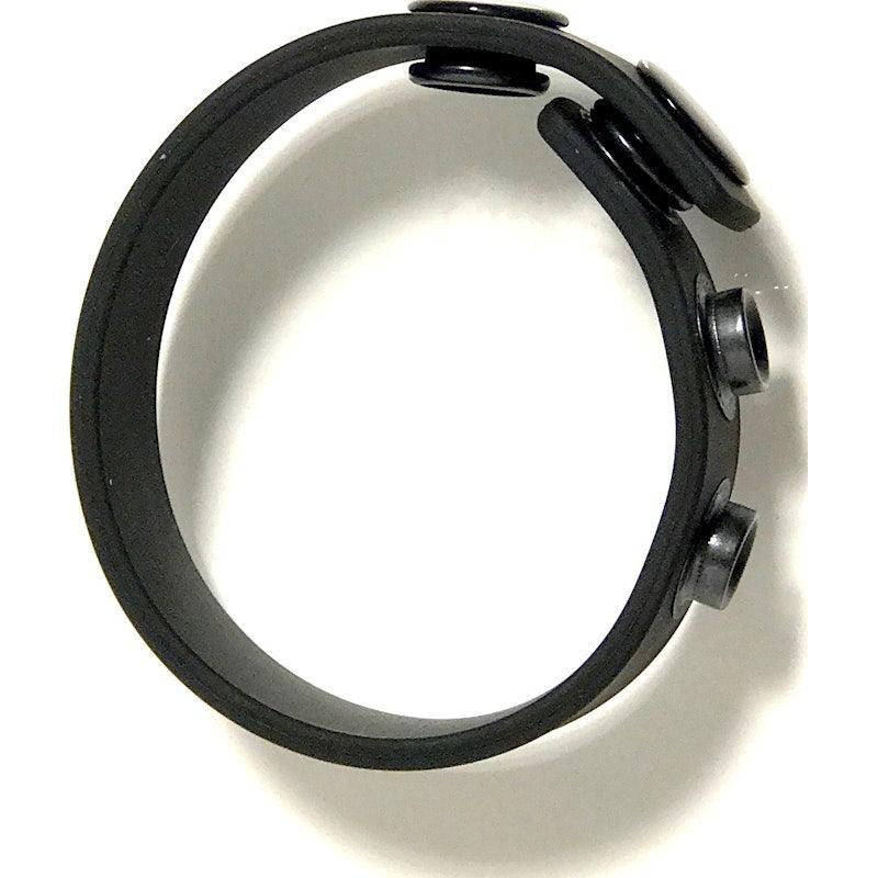 Boneyard Silicone Cock Strap - 3 Snap Ring - Black - Adult Toys