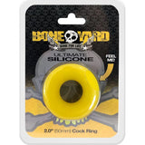Boneyard Ultimate Silicone Cock Ring – Yellow Durable Stretch Ring - Adult Toys