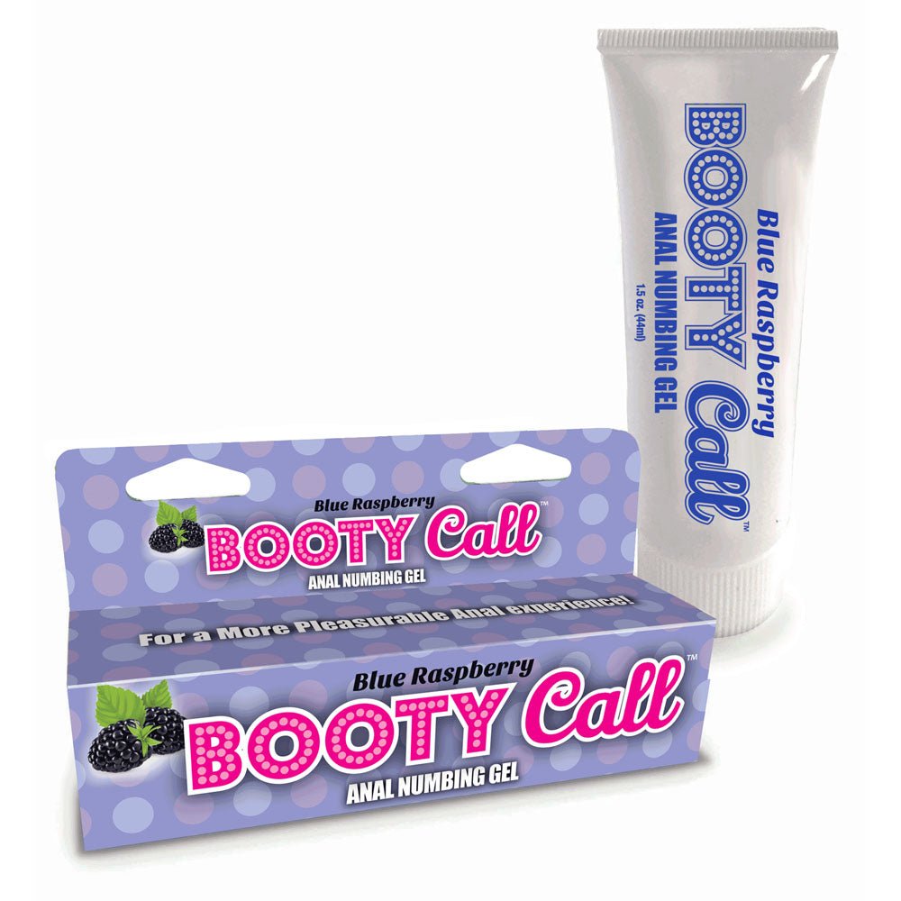 Booty Call Anal Numbing Gel - Blue Raspberry Flavoured Anal Numbing Gel - 44 ml (1.5 oz) Tube - ENHANCERS