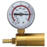 Brass Pistol Penis Pump Set with Gauge, Hose and Cylinder - Adult Toys